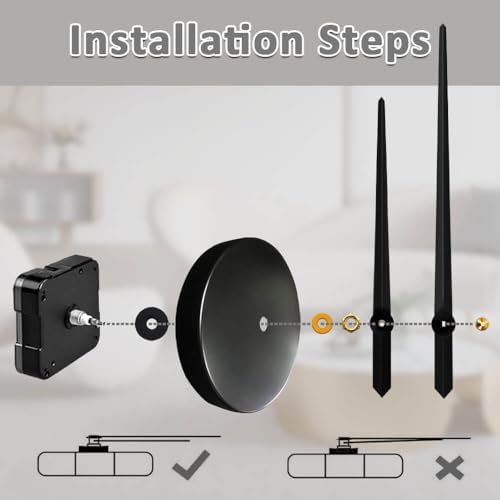 Mintime 3D Wall Clock Kit with Battery and Sticker