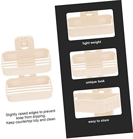 FIXOSHEE Wall Mount Double Layer Soap Dish with Draining Holes