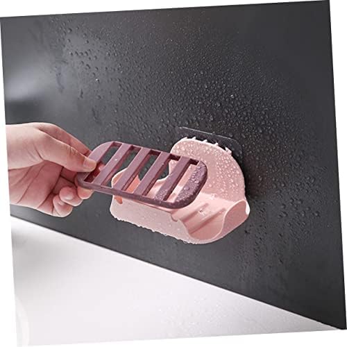 2pcs Double Layer Soap Draining Holder Adhesive Wall Mount Bathroom Storage Rack