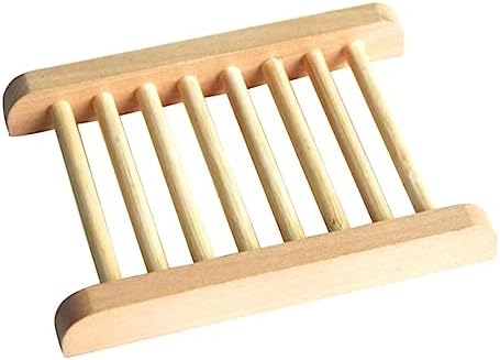 PRETYZOOM Natural Wood Soap Holder Shower Tray