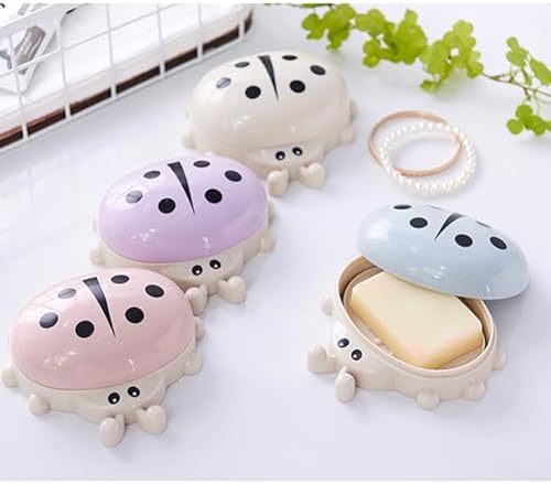 Self Draining Soap Holder with Ladybug Design