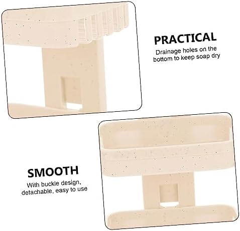 FIXOSHEE Wall Mount Double Layer Soap Dish with Draining Holes