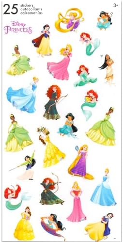 Disney Princess Beach Towel Set - 40x72 Microfiber Towel with Stickers More