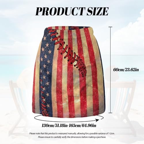 KUIFORTI American Flag Bath Towel Wrap for Men