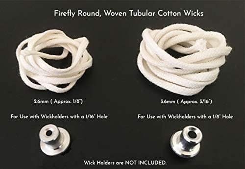 Firefly 5 Ft 26mm Braided Eco Cotton Wick for Oil Lamps