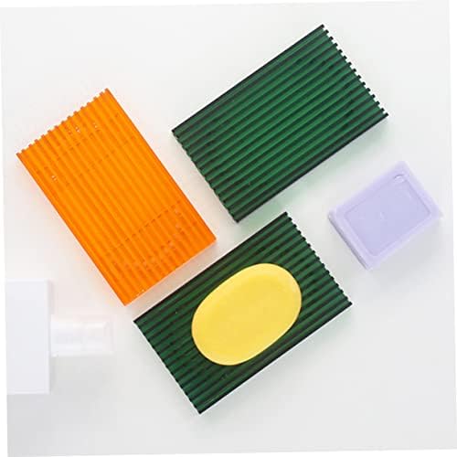 PRETYZOOM Clear Acrylic Soap Dish with Drainage for Bathroom