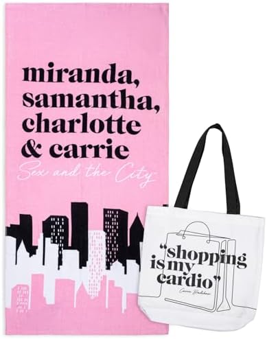Jay Franco Sex and The City Beach Tote Bag and Towel Set 1