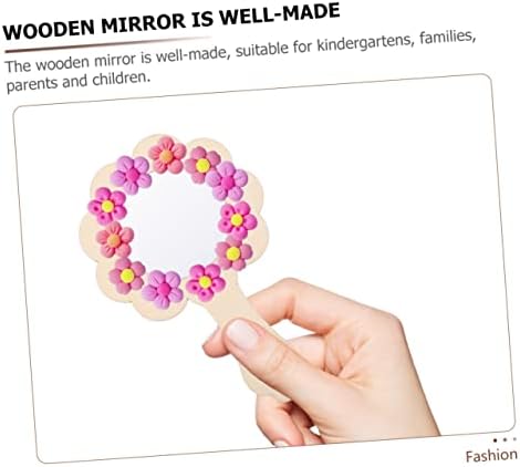 Angoily 5pcs Wooden Mirror Set for Kids