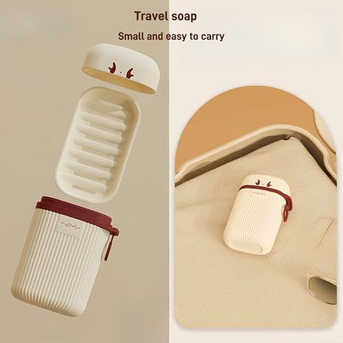 Leakproof Travel Soap Case with Lid - Portable Bar Soap Holder