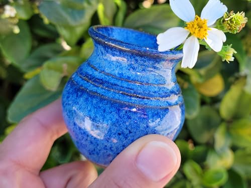 Handmade Blue Mommy Pot Mini Vase Ceramic Keepsake