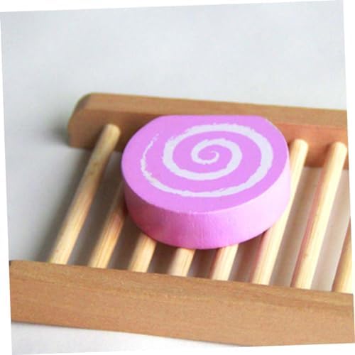 GLEAVI 2Pcs Natural Wood Soap Tray Holder for Home Bathroom Kitchen