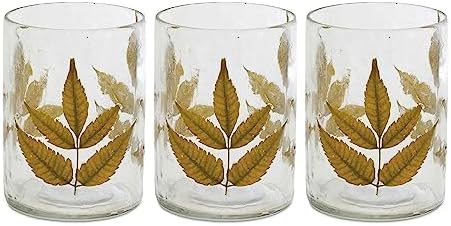 Melrose Dried Leaf Candle Holder Set of 3