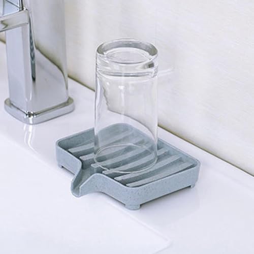 Durable Soap Holder with Drainage and Striped Design