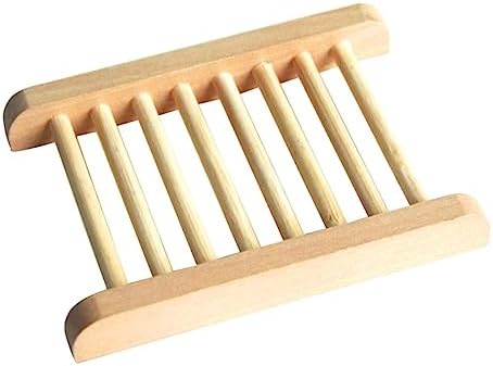 Cabilock Wooden Soap Basket Holder Tray Storage Drain Dish Container