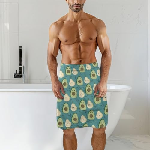 Adjustable Spa Towel Wrap for Men with Hook and Loop