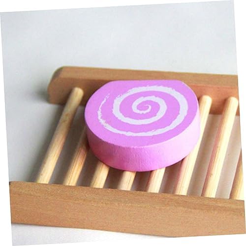 PRETYZOOM Natural Wood Soap Holder Shower Tray