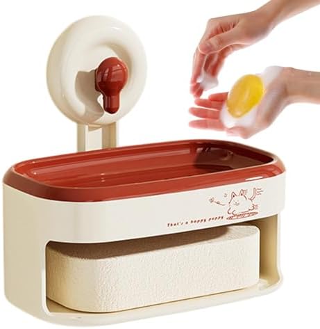 Sturdy Suction Cup Soap Dish for Shower Non-Drilling Wall Mount