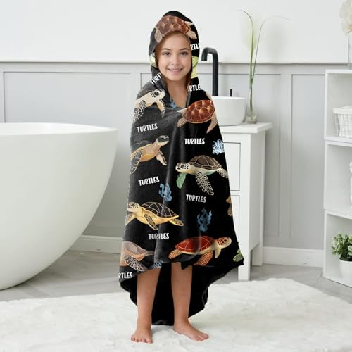 Turtle Hooded Towel - 35 x 60 Soft Cotton Beach Towel