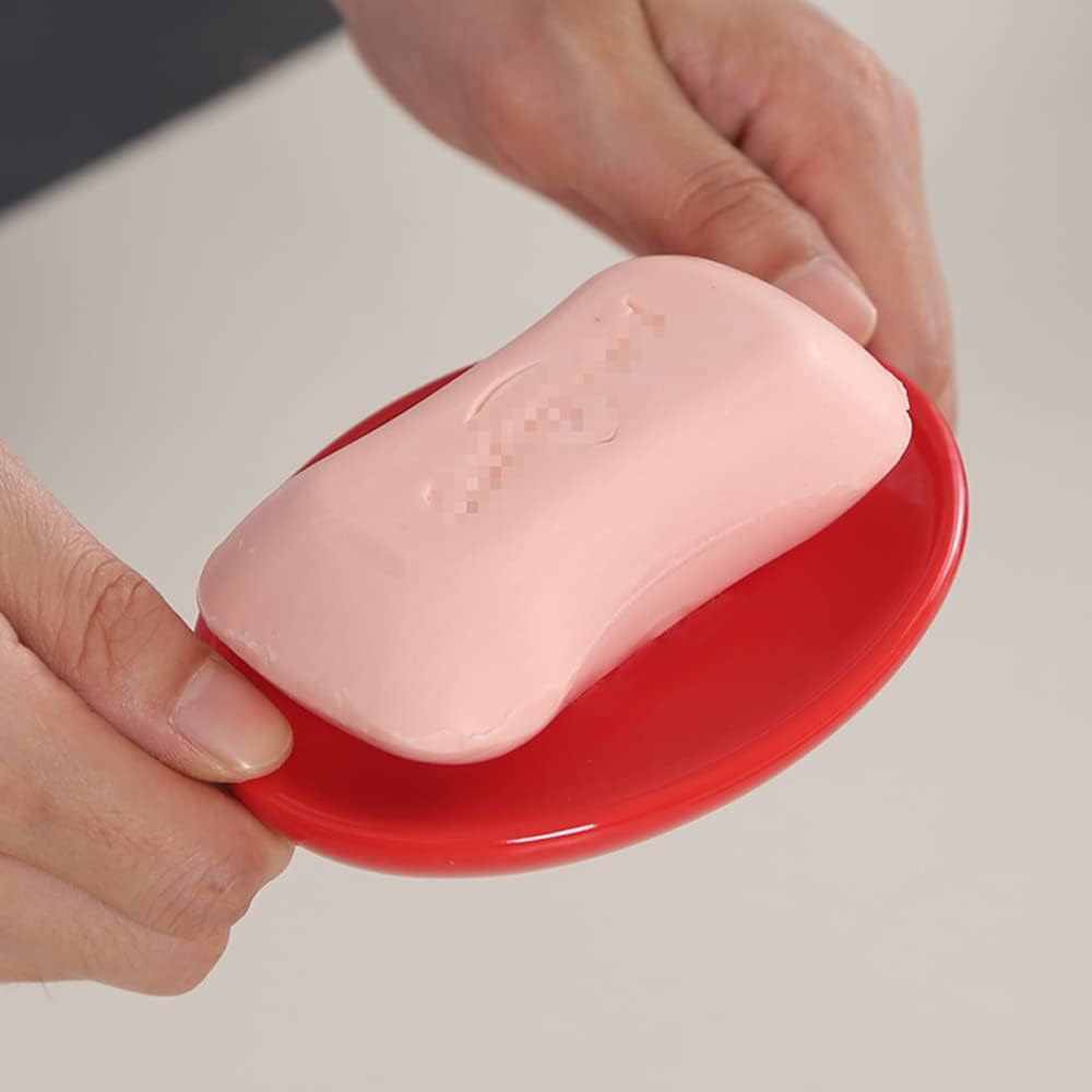 Gaolinci 2pcs Red Ceramic Soap Dish
