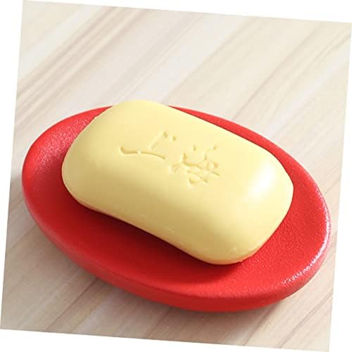 ABOOFAN 1pc Porcelain Soap Dish Red Bathroom Holder
