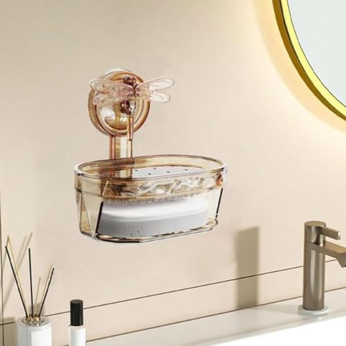 Wall Mounted Double Layer Soap Box with Suction Cup