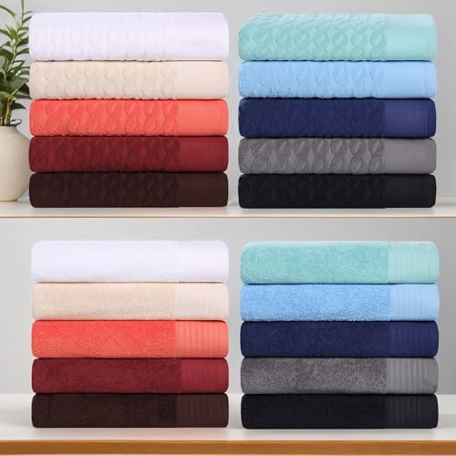Superior Turkish Cotton Jacquard 4-Piece Bath Towel Set