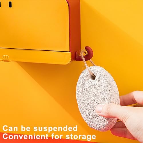 Red Wall-Mounted Soap Dish with Lid