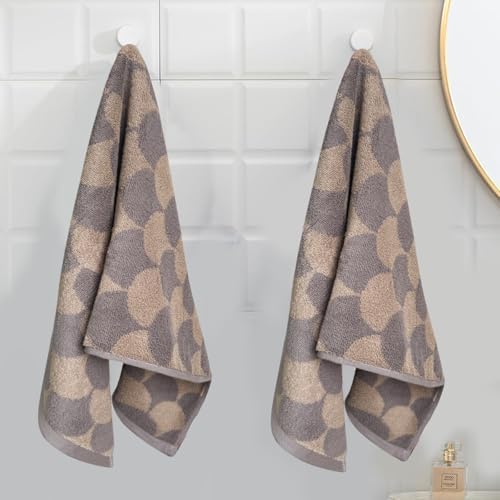 USTIDE Brown Leaf Towels Set 2pcs 134x29inch