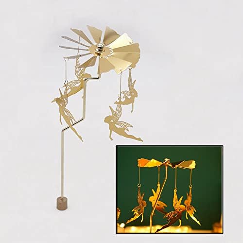 Spinning Candle Holder with Round Tray - Fairy Style
