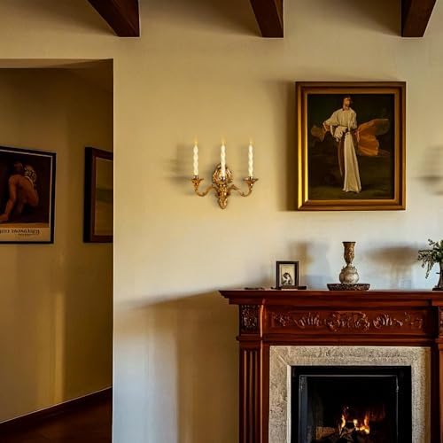 Capesaro 3-Candle Wall Sconces with Gold Crown