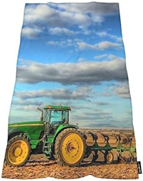Moslion Fantasy Farm Tractor Bath Towel - 64x32 Inches