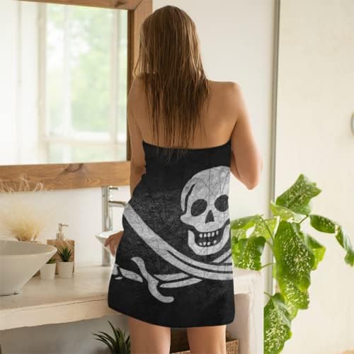 Jolly Roger Pirate Skull Microfiber Beach Towel for Kids and Toddlers