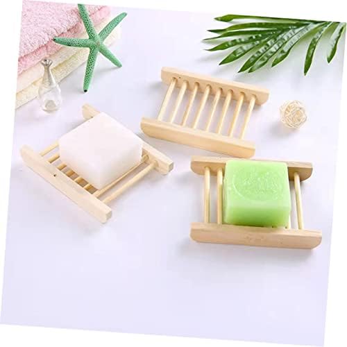 PRETYZOOM Natural Wood Soap Dish for Bathroom Kitchen 1