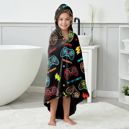 Subvise Video Game Hooded Towel - 35x60 Inch Soft Cotton Wrap Blanket