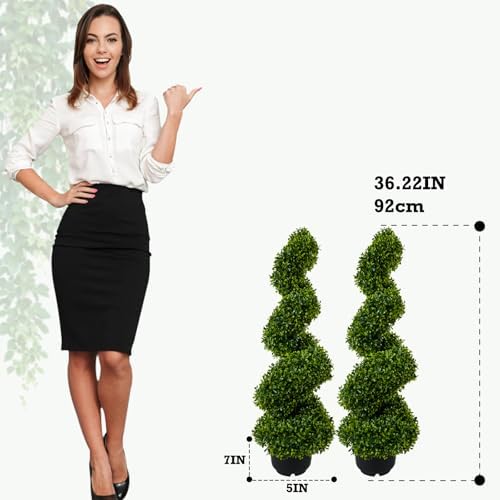 Sauqzoh 3ft Artificial Boxwood Topiary Tree