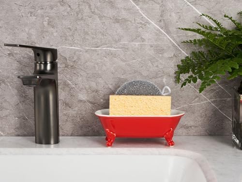 65 Ceramic Clawfoot Soap Dish with Drainage 1