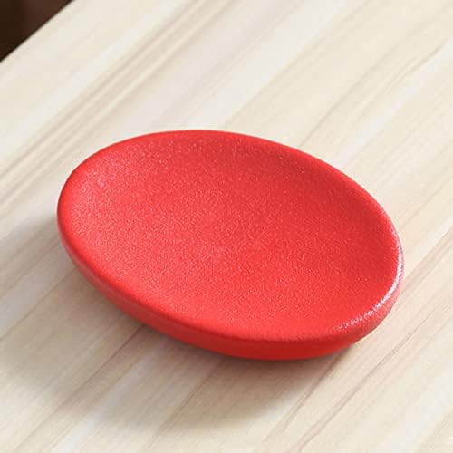 HOLIDYOYO Ceramic Soap Box Red Soap Dish Elegant Bathroom Holder