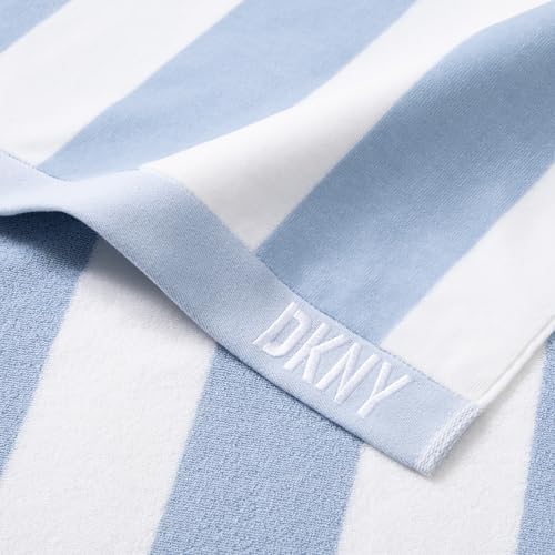 DKNY 4 Pack Beach Towels with Canvas Tote Bag