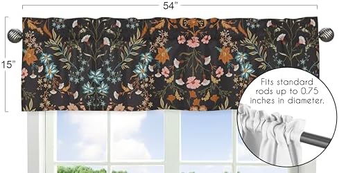 Sweet Jojo Designs Boho Floral Valance 54x15 Rod Pocket