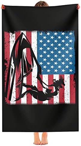 Jet Ski American Flag Microfiber Beach Towel - Extra Large Quick Dry Sand Free