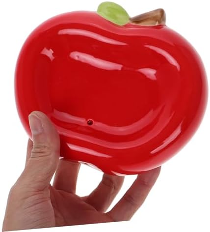 BESTOYARD Ceramic Apple Soap Holder with Drainage Tray