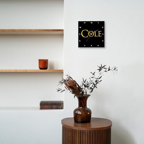 3dRose Wall Clock Silent - 15 Inch - Cole Classic Baby Name