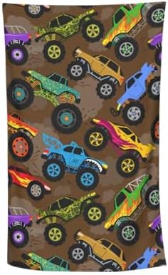 HKHEHOP Monster Vintage Truck Cartoon Beach Towel