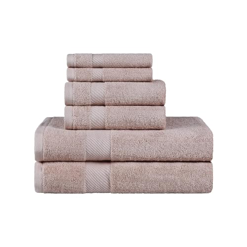 SUPERIOR Kendell 6 Piece Egyptian Cotton Towel Set in Fawn