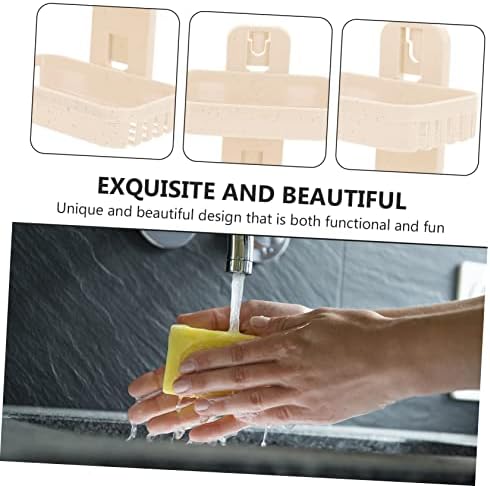 ABOOFAN 2-Layer Wall Soap Holder No Drilling Required