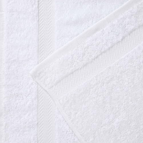 Superior 4-Piece Cotton Bath Towel Set White
