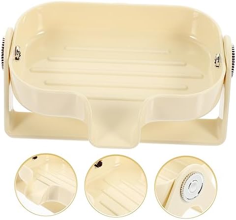 BUGUUYO Self-Draining Soap Dish Holder for Bathroom and Kitchen