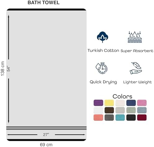 Hawmam Linen Brown Bath Towel Set 4 Pack