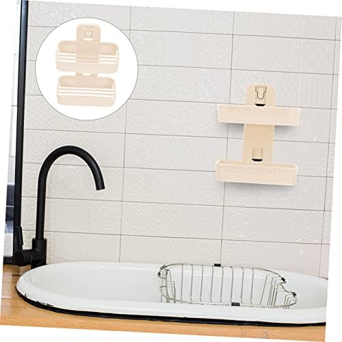 Double Layer Wall Mounted Soap Dish 2-Tier Suction Cup Holder