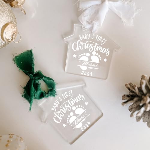 Personalized Babys First Christmas Ornament 2024